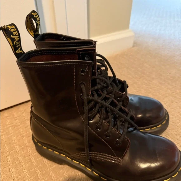 Dr. Martens 1460 leather boots cherry red arcadia - Picture 4 of 4